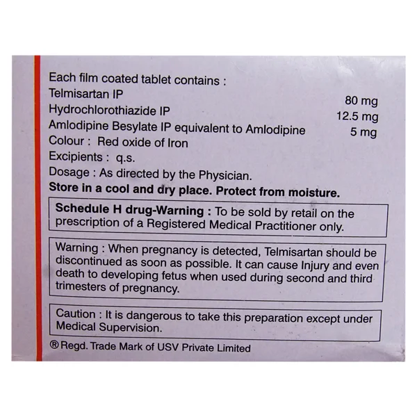 Tazloc Trio 80 Tablet 10's, Pack of 10