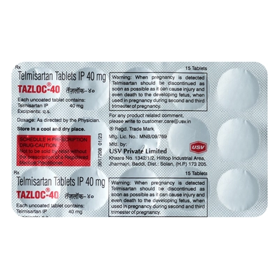 Tazloc-40 Tablet 15's, Pack of 15 TabletS