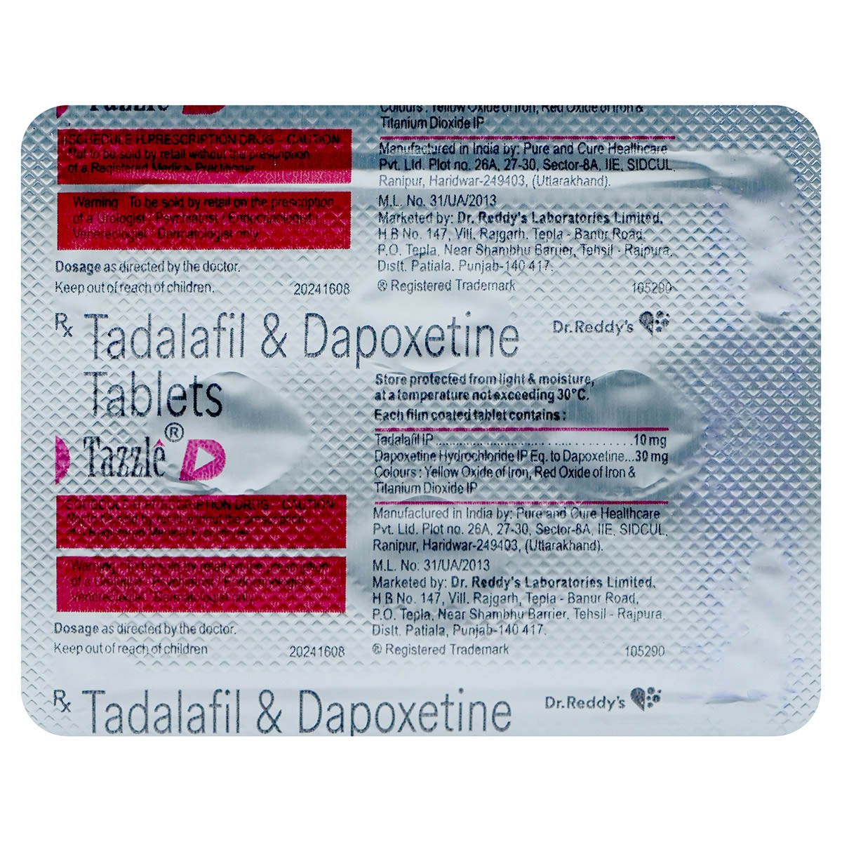 Tazzle D Tablet 4's, Pack of 4 Tazzle D Tablet 4's, Pack of 4