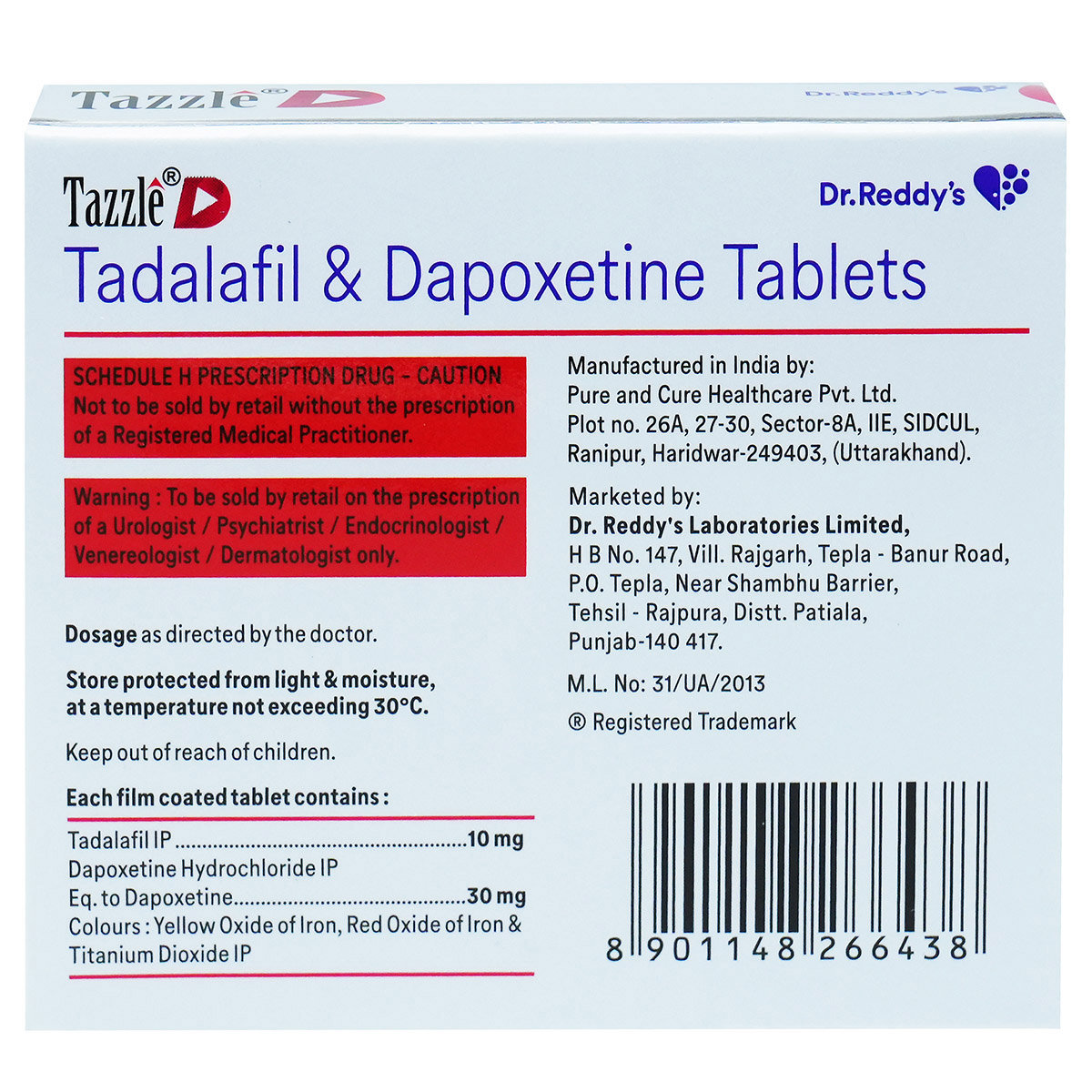 Tazzle D Tablet 4's, Pack of 4 Tazzle D Tablet 4's, Pack of 4