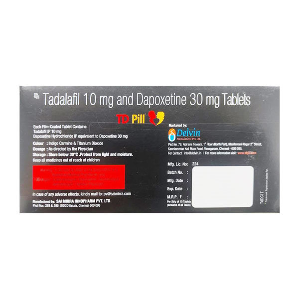 TD Pill Tablet 10's, Pack of 10 TD Pill Tablet 10's, Pack of 10