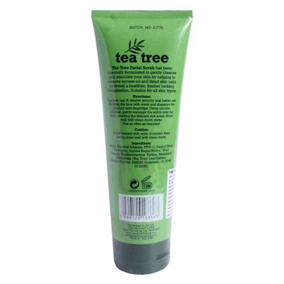 Tea Tree Facial Scrub 250 ml | Gentle Cleansing | Gives Clean Healthy Skin | For All Skin Type, Pack of 1