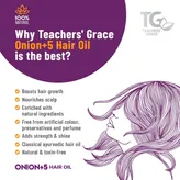 Teacher's Grace 100% Natural Onion+5 Hair Oil, 250 ml, Pack of 1