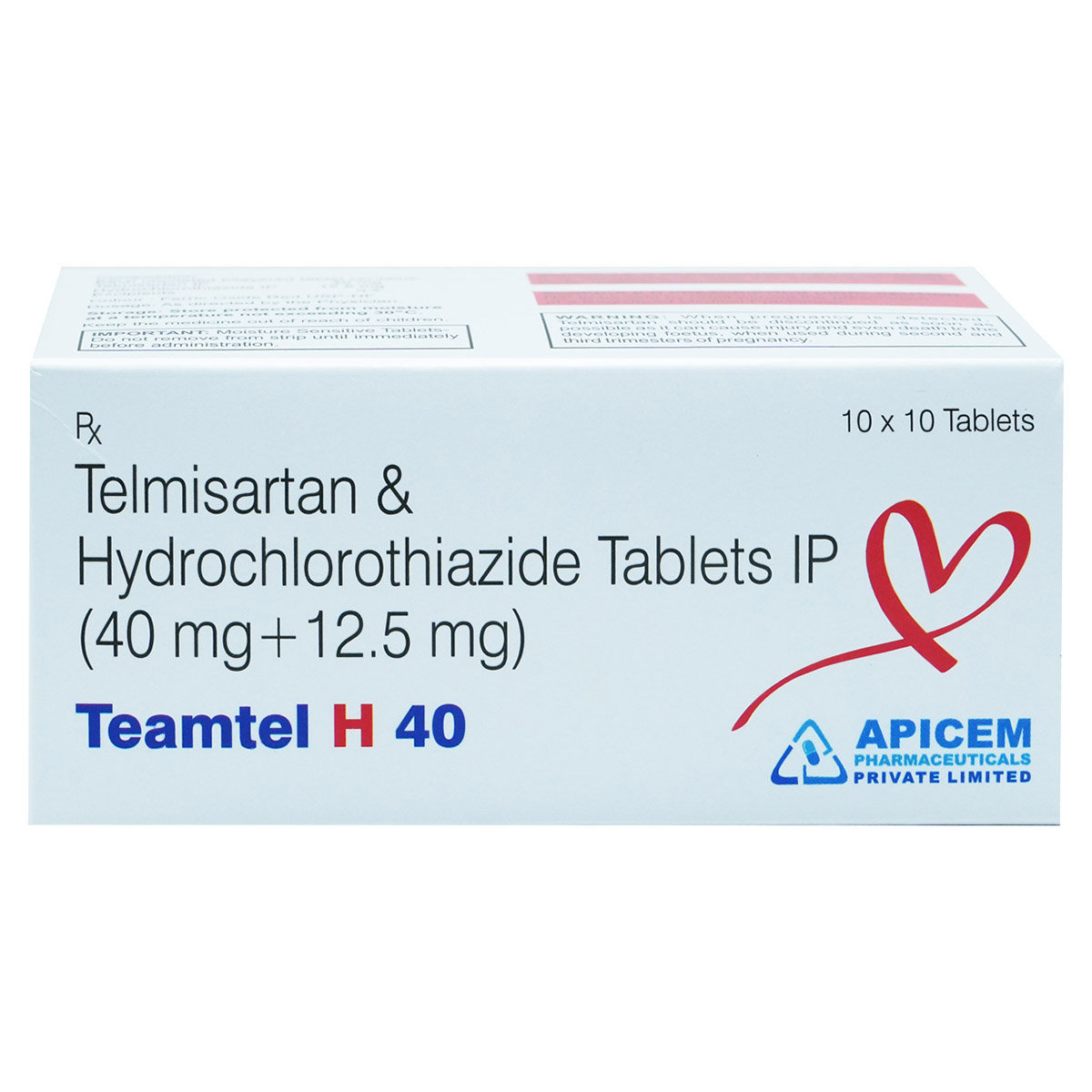 Teamtel H 40 Tablet 10's, Pack of 10 TabletS Teamtel H 40 Tablet 10's, Pack of 10 TabletS