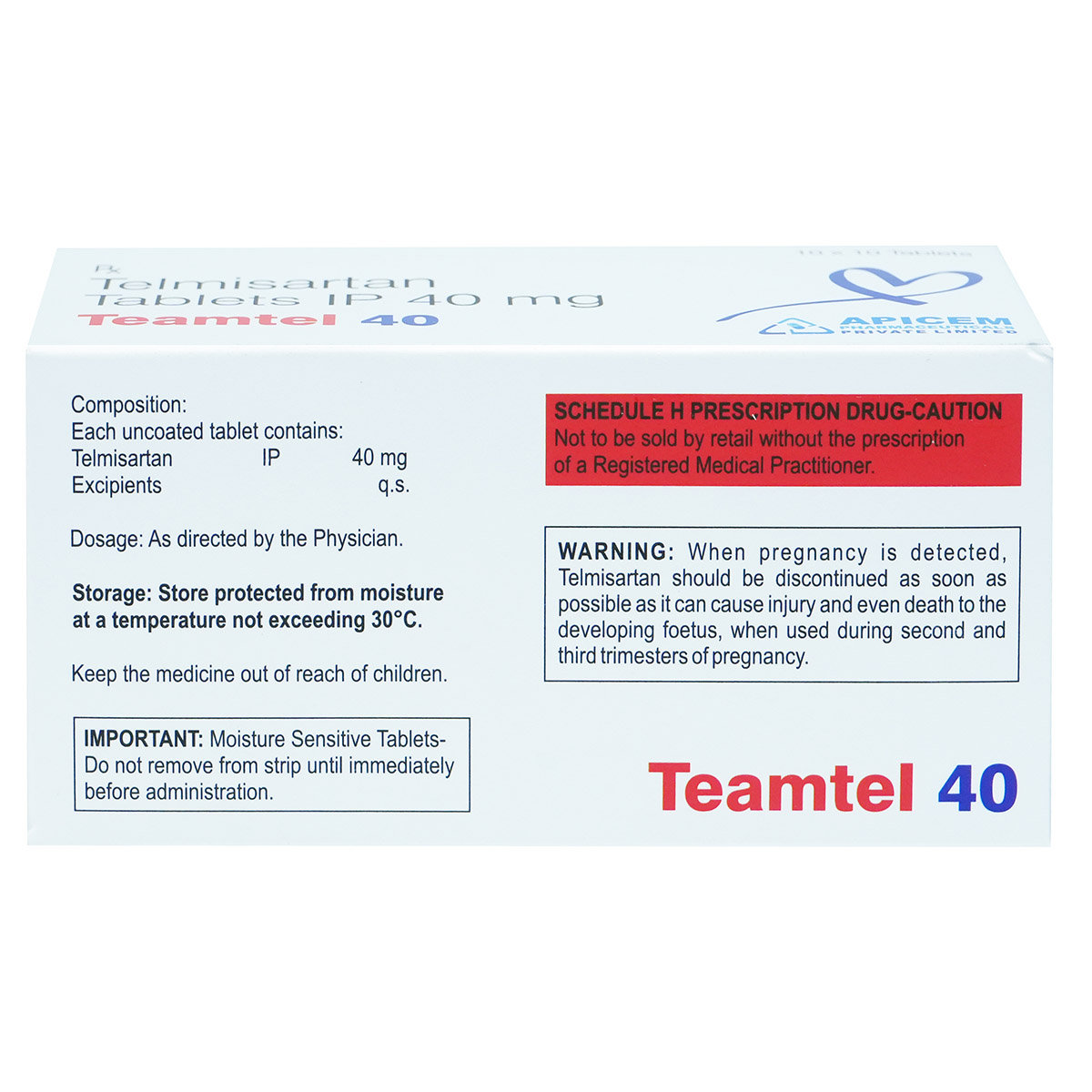 Teamtel 40 Tablet 10's, Pack of 10 TabletS Teamtel 40 Tablet 10's, Pack of 10 TabletS