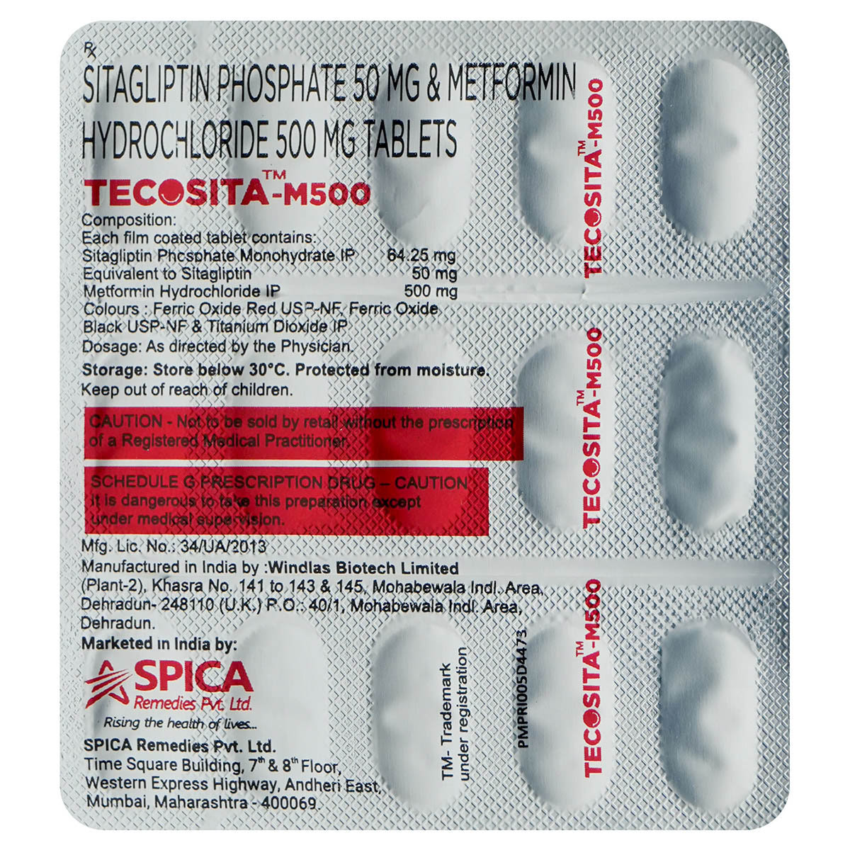 Tecosita-M 500 Tablet 15's, Pack of 15 TabletS Tecosita-M 500 Tablet 15's, Pack of 15 TabletS