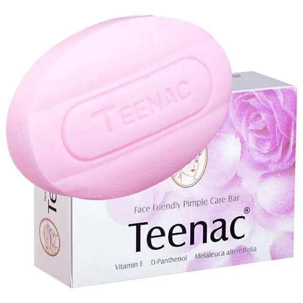 Teenac Pimple Care Bar 125 gm | Vitamin E, D Panthenol &amp; Melaleuca Alternifolia | Controls Excess Oil | Effectively Cleanses Oily Skin, Pack of 1