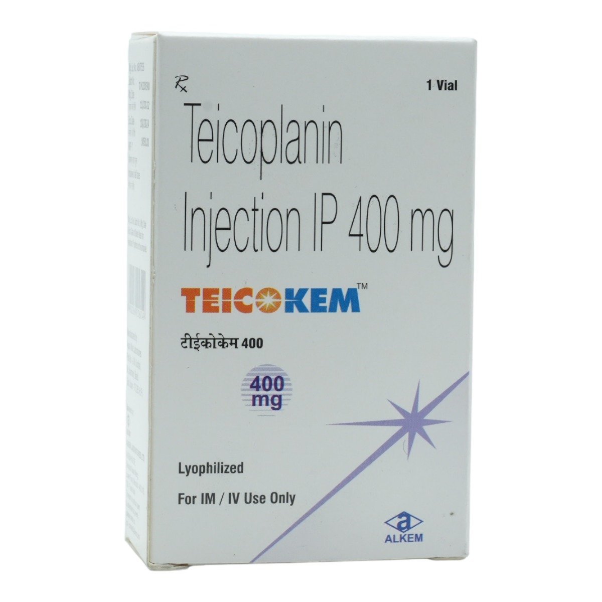 Teicokem 400Mg Inj, Pack of 1 Injection Teicokem 400Mg Inj, Pack of 1 Injection