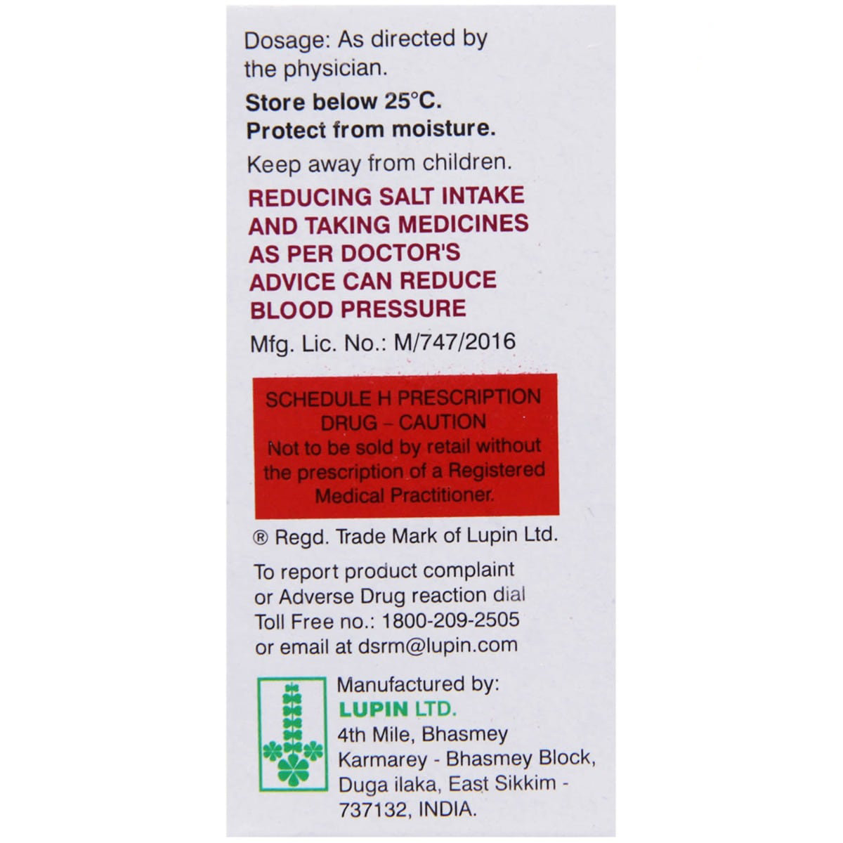 Telista 20 Tablet 15's, Pack of 15 TABLETS Telista 20 Tablet 15's, Pack of 15 TABLETS