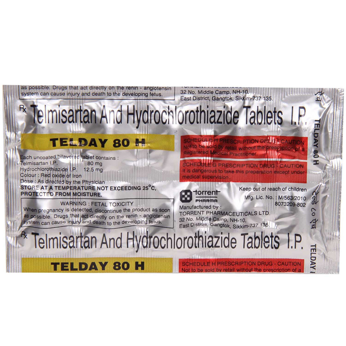 Telday 80 H Tablet 10's, Pack of 10 Telday 80 H Tablet 10's, Pack of 10