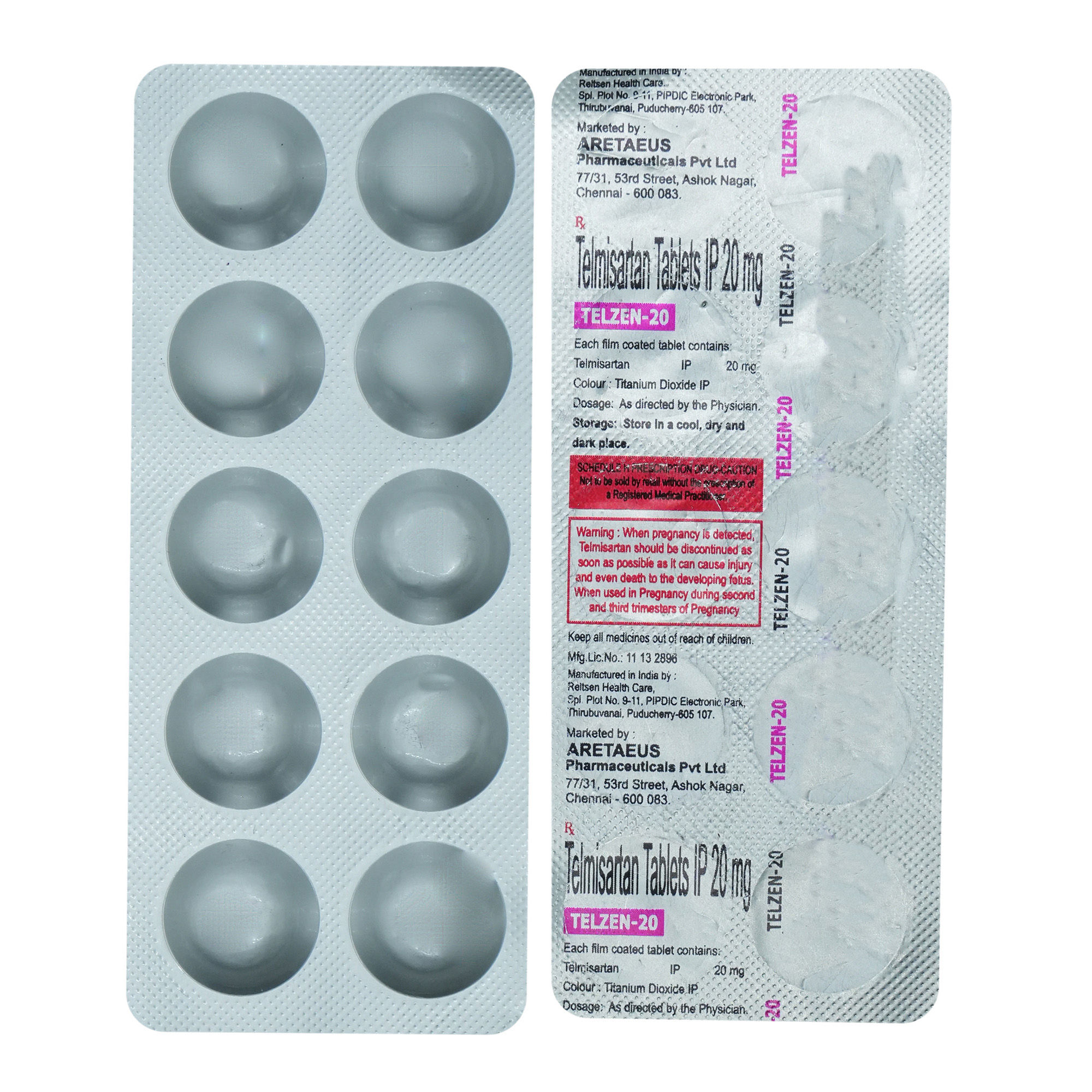 Telzen-20 Tablet | Uses, Side Effects, Price | Apollo Pharmacy