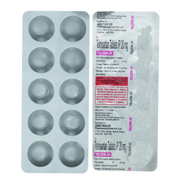 Telzen-20 Tablet 10's, Pack of 10 TABLETS