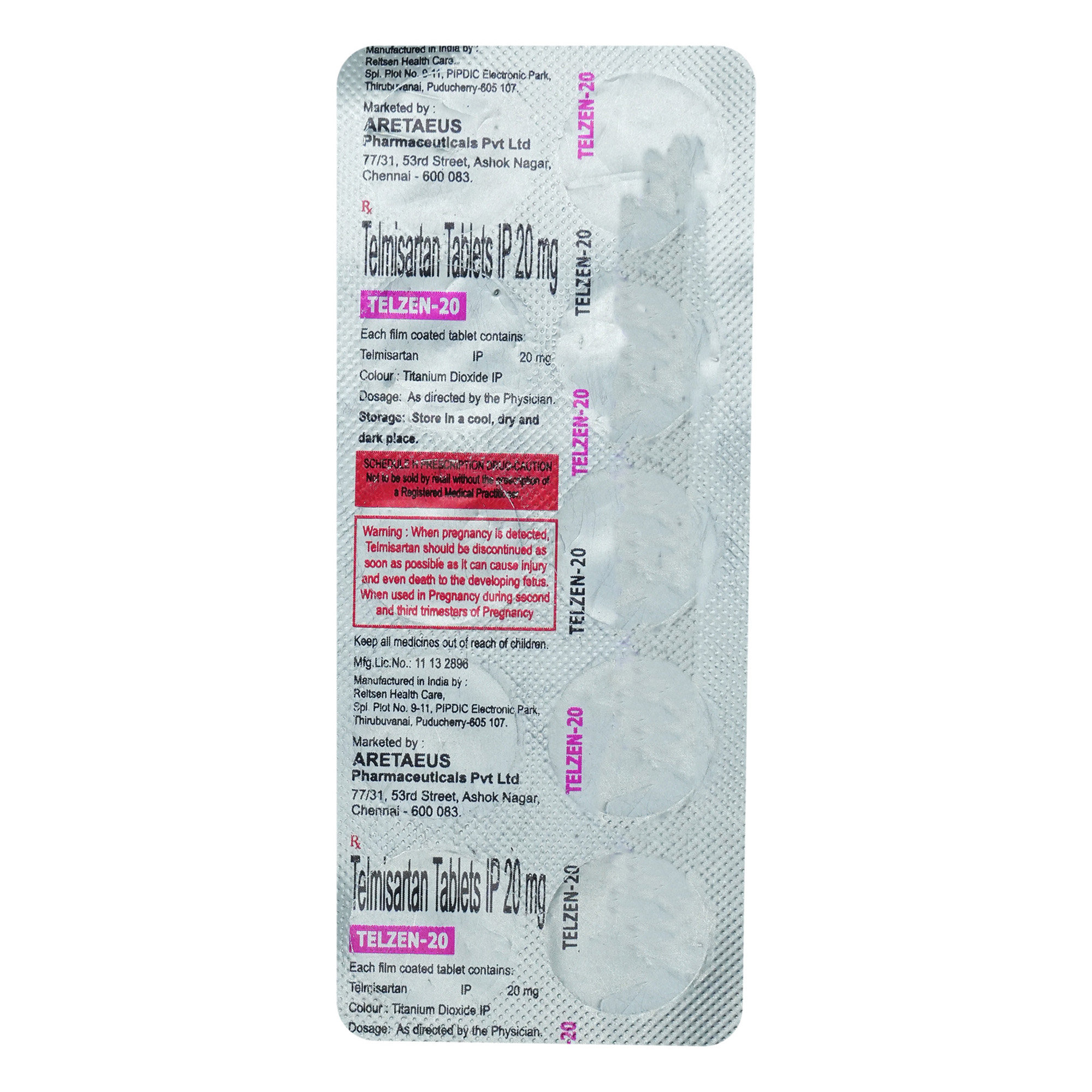 Telzen-20 Tablet 10's, Pack of 10 TABLETS Telzen-20 Tablet 10's, Pack of 10 TABLETS