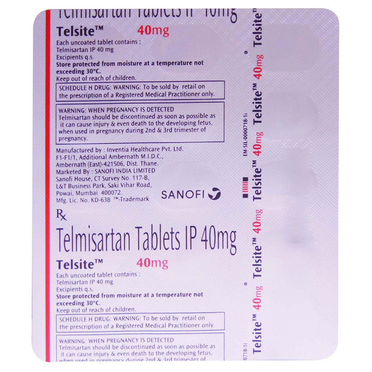 Telsite 40 Tablet 15's, Pack of 15 TABLETS Telsite 40 Tablet 15's, Pack of 15 TABLETS