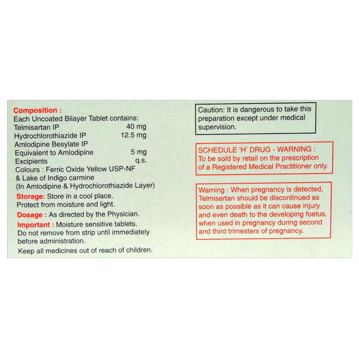 Telma-AMH 40 Tablet 15's, Pack of 15 Telma-AMH 40 Tablet 15's, Pack of 15