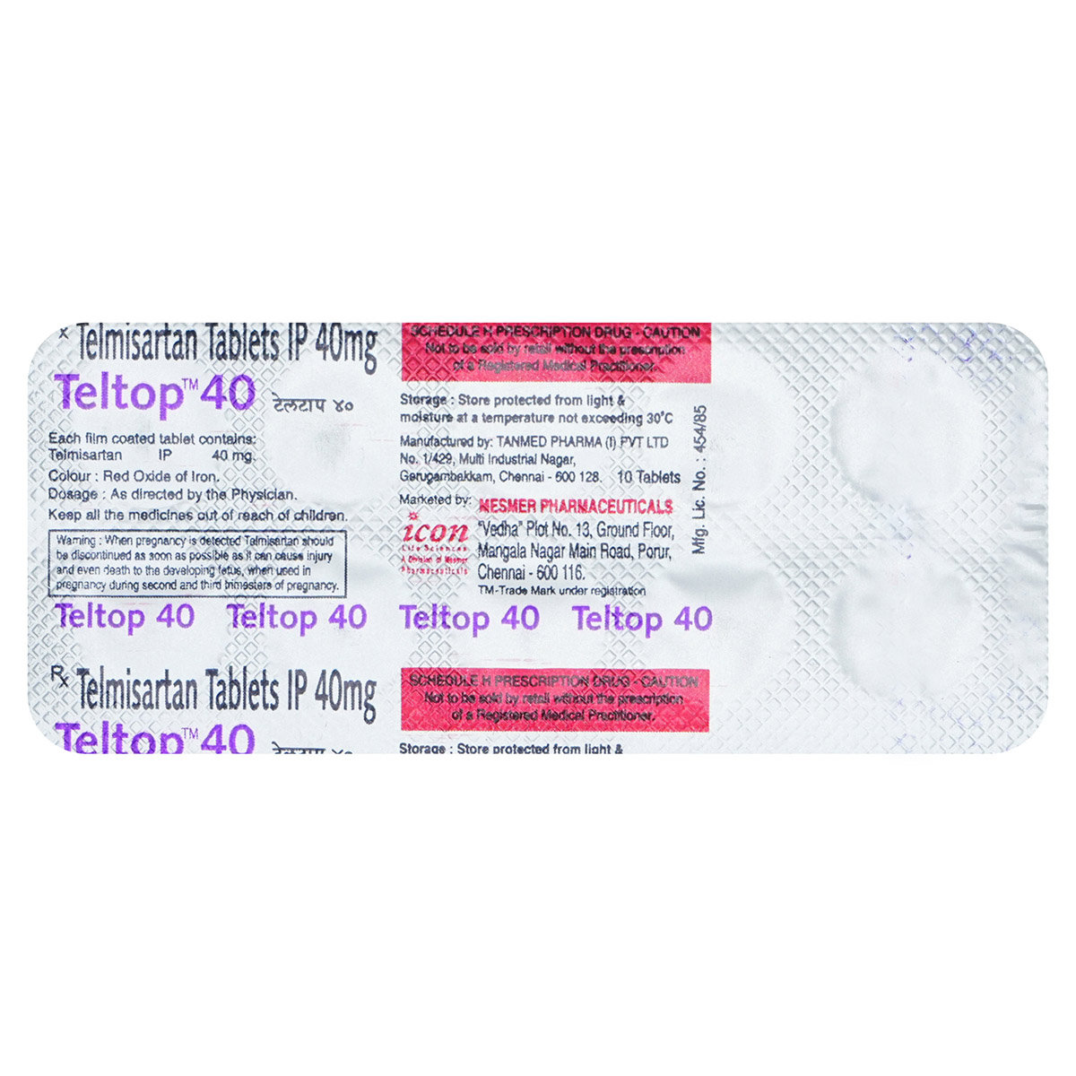 Teltop 40 Tablet 10's, Pack of 10 TabletS Teltop 40 Tablet 10's, Pack of 10 TabletS