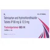 Telmiprime-80 H Tablet 10's, Pack of 10 TABLETS
