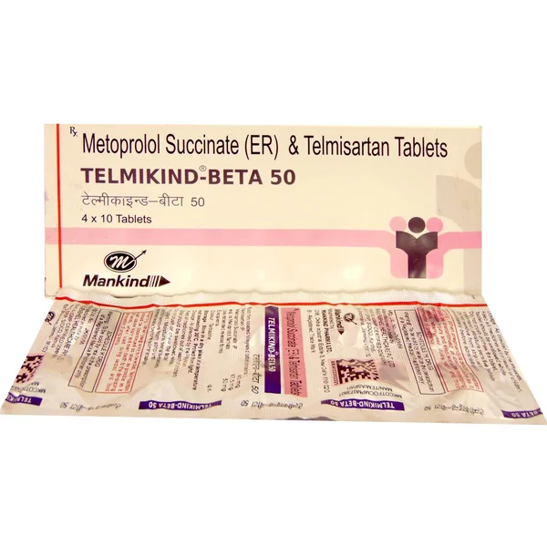 Telmikind Beta 50 Tablet 10's, Pack of 10