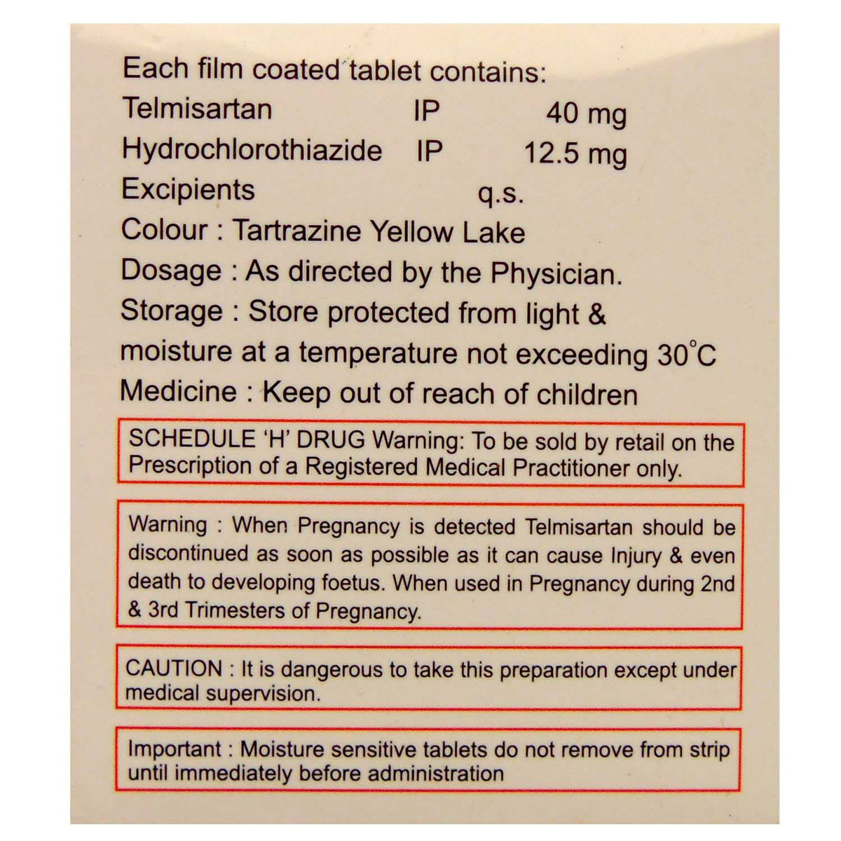 Telzox-H Tablet 10's, Pack of 10 Telzox-H Tablet 10's, Pack of 10