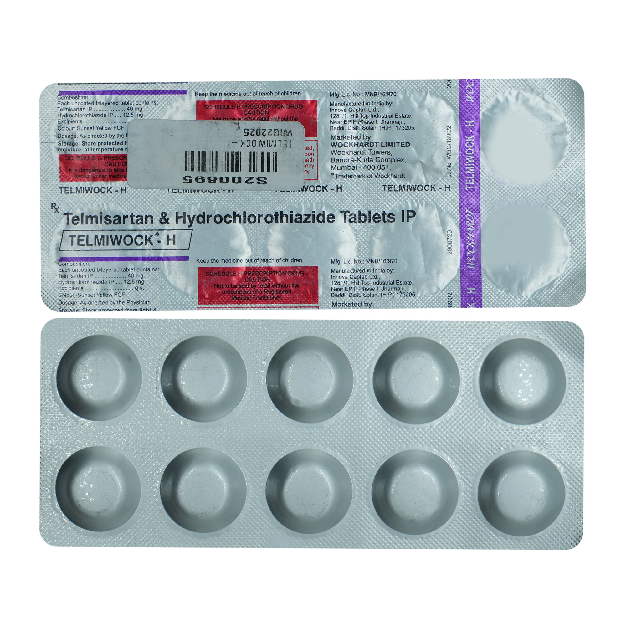 Telmiwock-H Tablet 10's, Pack of 10 Telmiwock-H Tablet 10's, Pack of 10