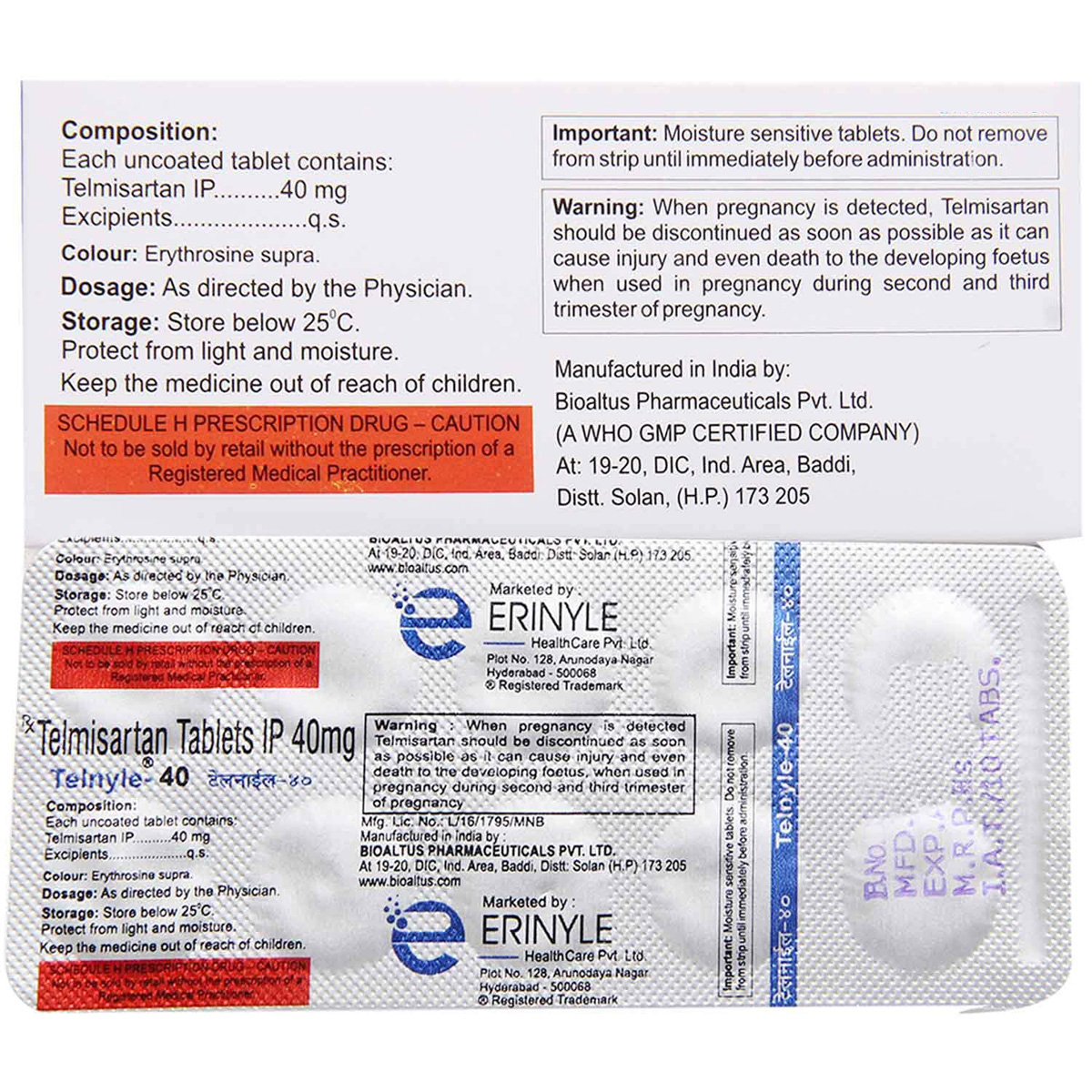 Telnyle-40 Tablet 10's, Pack of 10 TABLETS Telnyle-40 Tablet 10's, Pack of 10 TABLETS