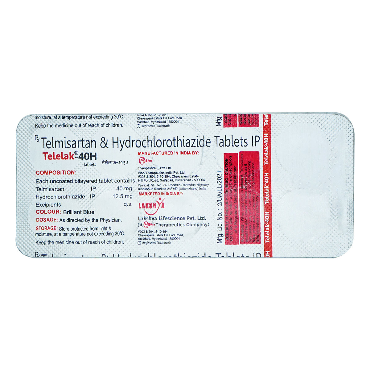 Telelak-40H Tablet 10's, Pack of 10 Telelak-40H Tablet 10's, Pack of 10