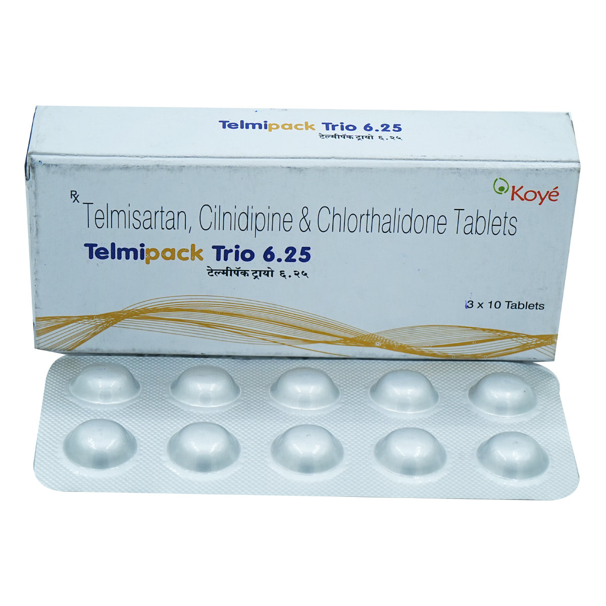 Telmipack Trio 6.25 Tablet 10's, Pack of 10 Telmipack Trio 6.25 Tablet 10's, Pack of 10