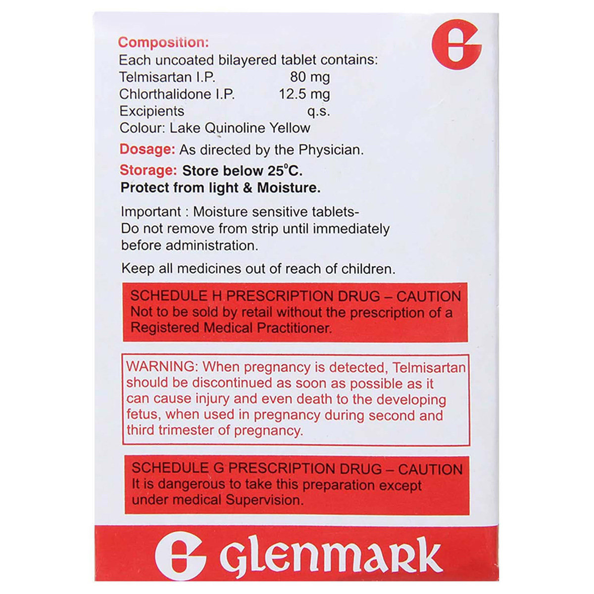 Telma-CT 80/12.5 Tablet 15's, Pack of 15 TABLETS Telma-CT 80/12.5 Tablet 15's, Pack of 15 TABLETS