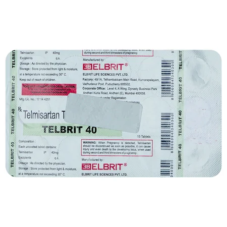 Telbrit 40 mg Tablet 15's