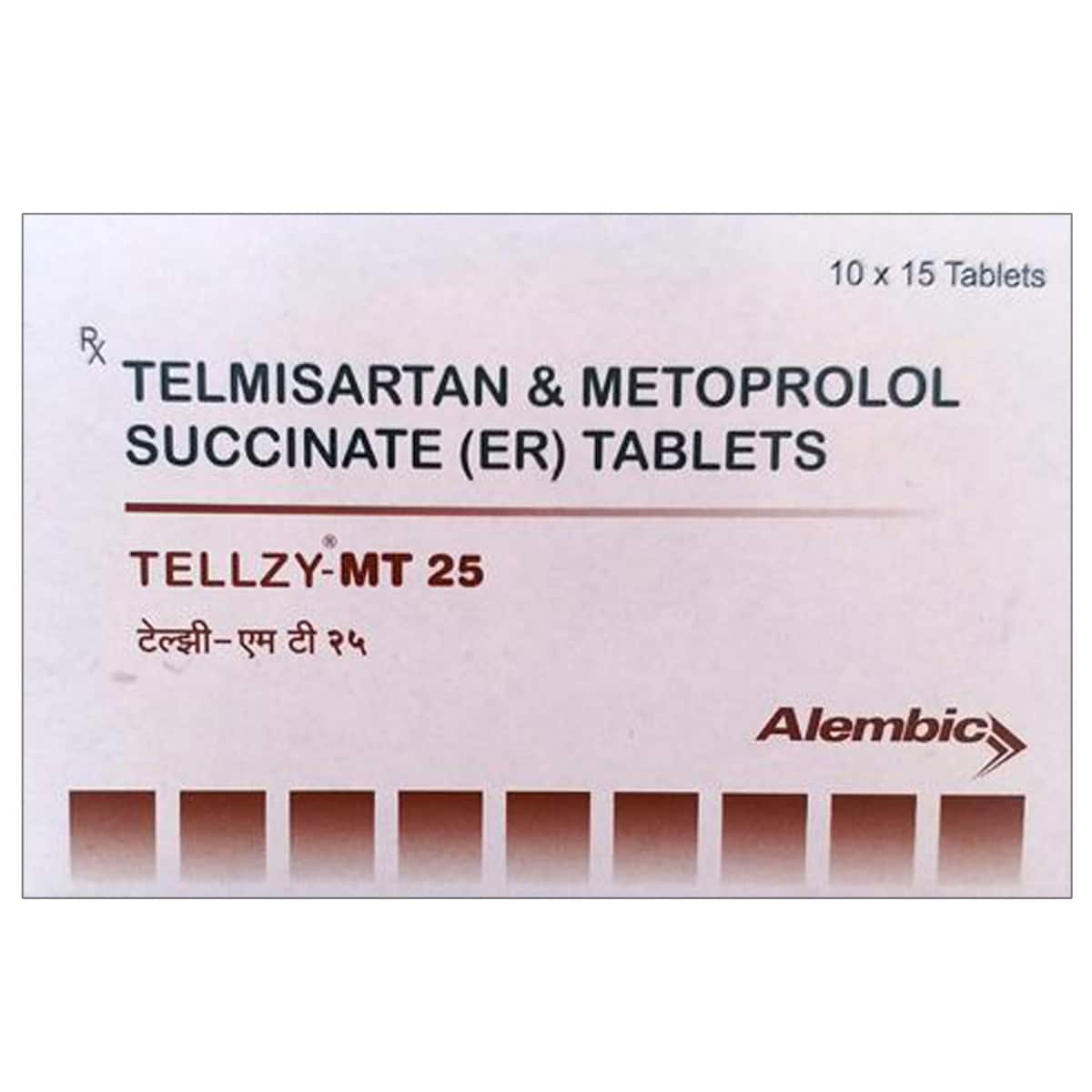 Tellzy-MT 25 mg Tablet 15's, Pack of 15 TABLETS Tellzy-MT 25 mg Tablet 15's, Pack of 15 TABLETS