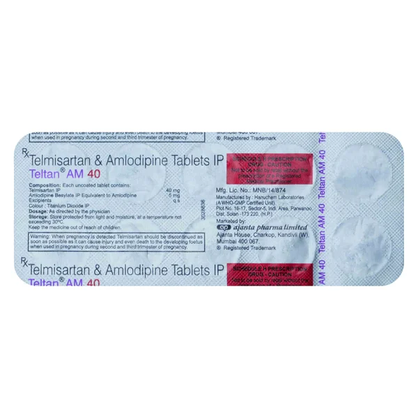 Teltan AM 40 mg Tablet 10's
