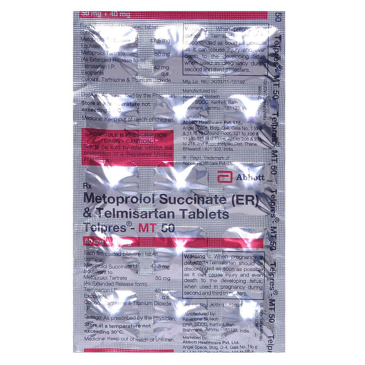 Telpres-MT 50 Tablet 15's, Pack of 15 TABLETS Telpres-MT 50 Tablet 15's, Pack of 15 TABLETS