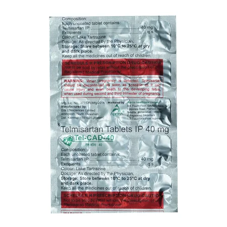 Tel-Cad 40 mg Tablet 15's