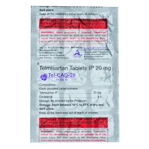 Tel-Cad 20 mg Tablet 15's, Pack of 15 TabletS