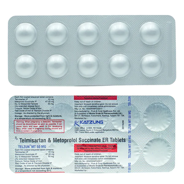Telzun MT 50 mg Tablet 10's, Pack of 10 TABLETS