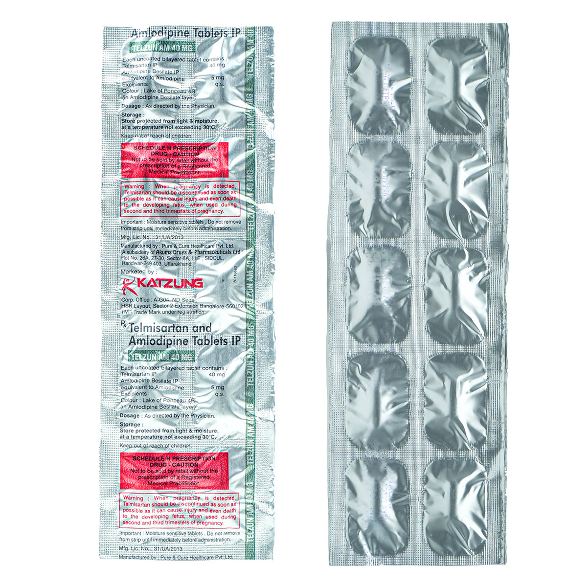 Telzun AM 40/5 mg Tablet 10's, Pack of 10 TABLETS Telzun AM 40/5 mg Tablet 10's, Pack of 10 TABLETS