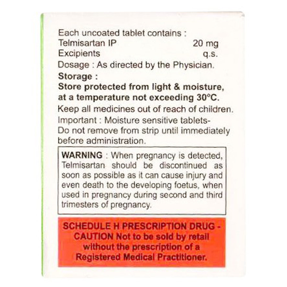 Telicus 20 mg Tablet 15's, Pack of 15 TABLETS Telicus 20 mg Tablet 15's, Pack of 15 TABLETS