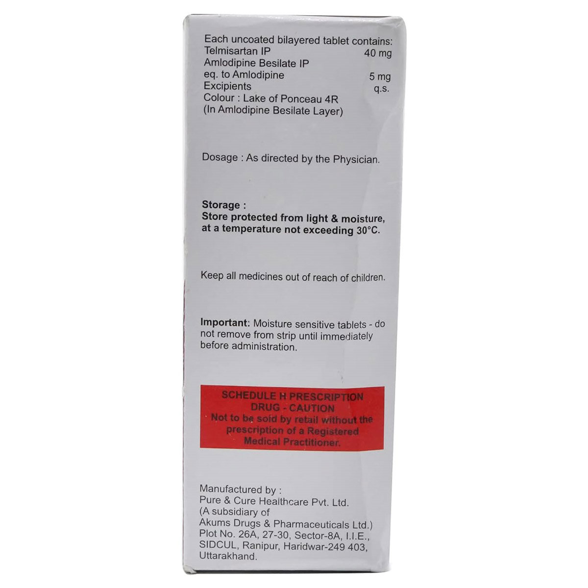 Telcure AM 40 Tablets 15's, Pack of 15 Telcure AM 40 Tablets 15's, Pack of 15