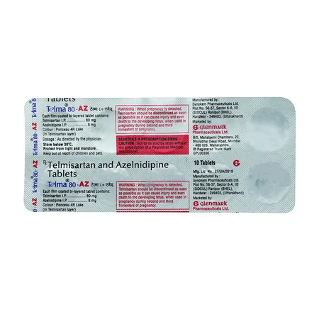 Telma 80-AZ Tablet 10's