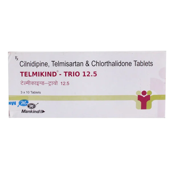 Telmikind Trio 12.5 Tablet 10's, Pack of 10 TabletS