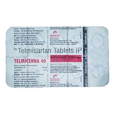 Telmicerna 40 Tablet 10's, Pack of 10 TabletS