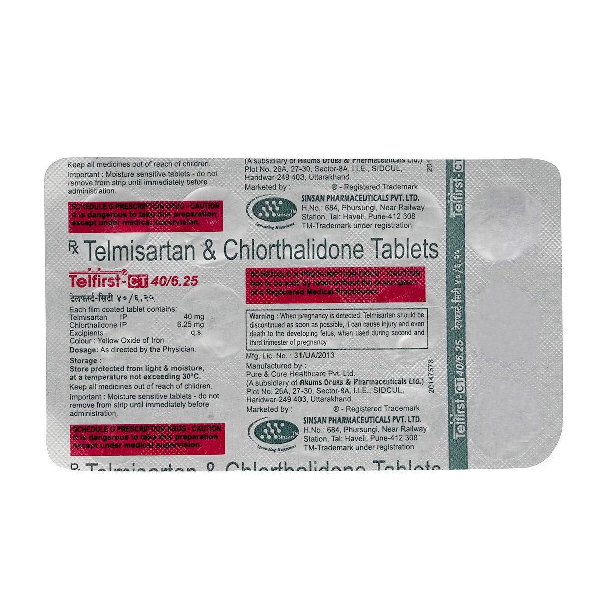 Telfirst-CT 40/6.25 Tablet 15's, Pack of 15 TABLETS Telfirst-CT 40/6.25 Tablet 15's, Pack of 15 TABLETS
