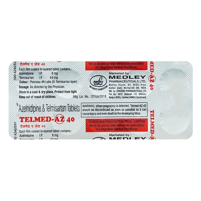 Telmed-AZ 40 Tablet 10's, Pack of 10 TABLETS