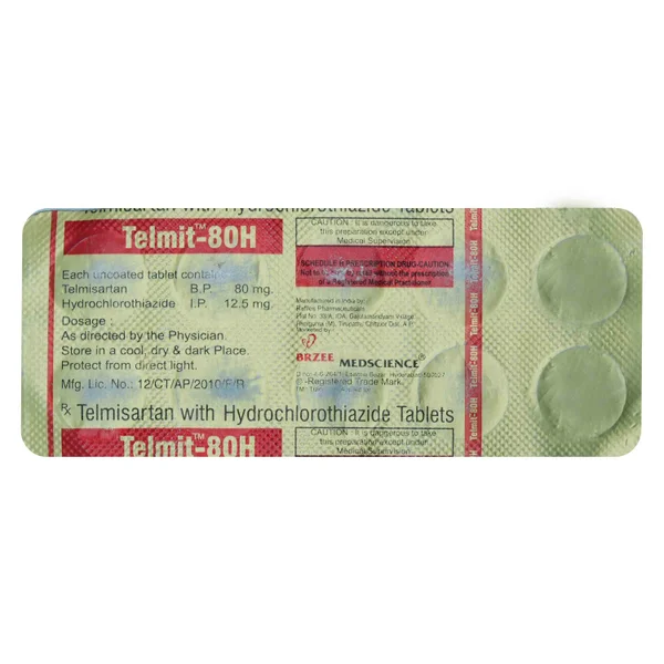 Telmit-80 H Tablet 10's