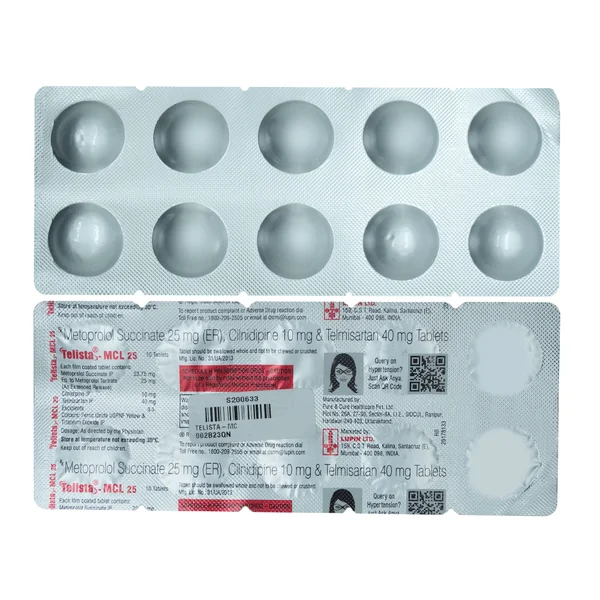 Telista-MCL 25 Tablet 10's, Pack of 10 TABLETS