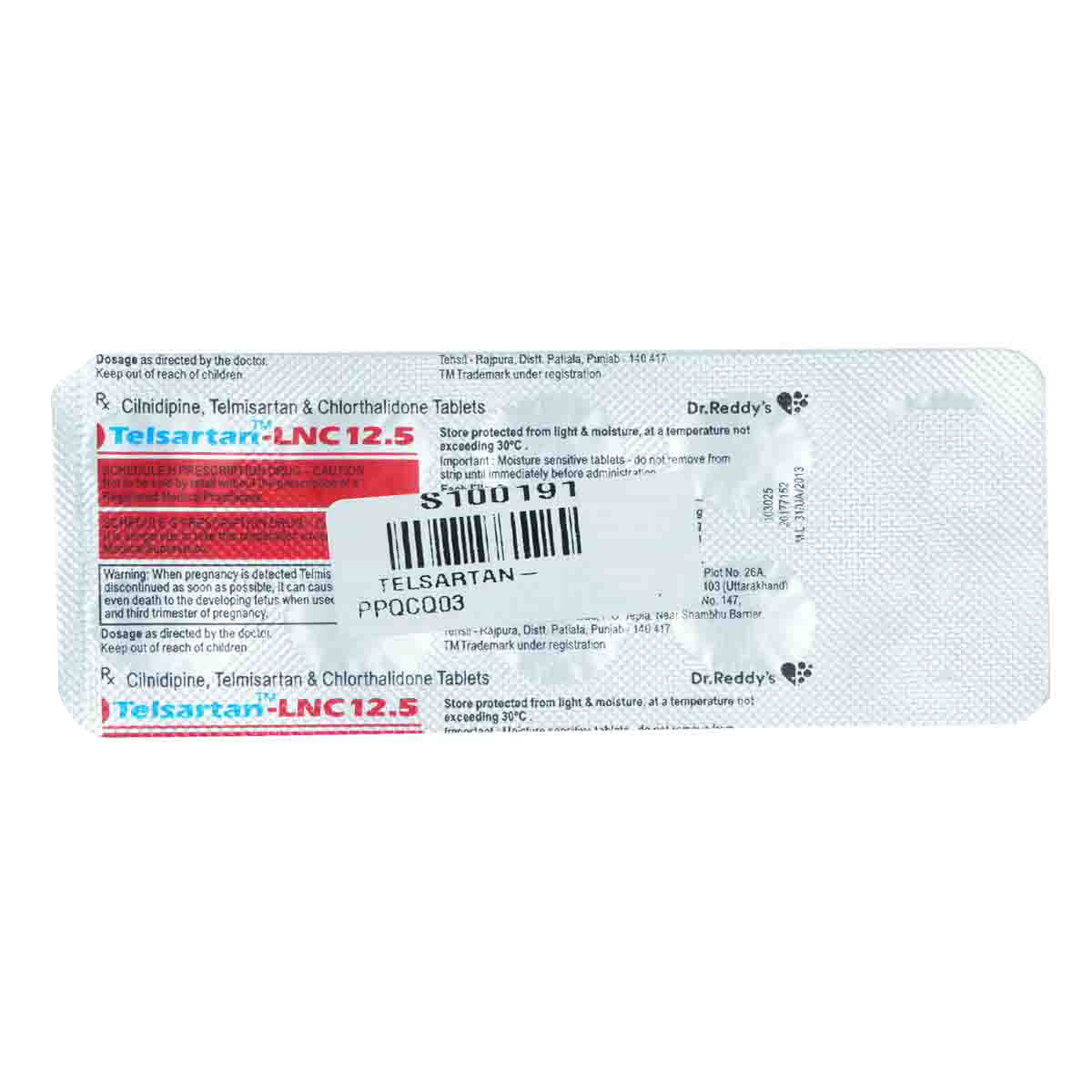 Telsartan Lnc 125 Tablet 10s Price Uses Side Effects Composition