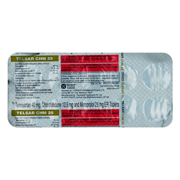 Telsar CHM 25 Tablet 10's, Pack of 10 TABLETS