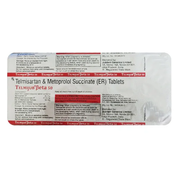 Telmijub Beta 50 mg Tablet 15's
