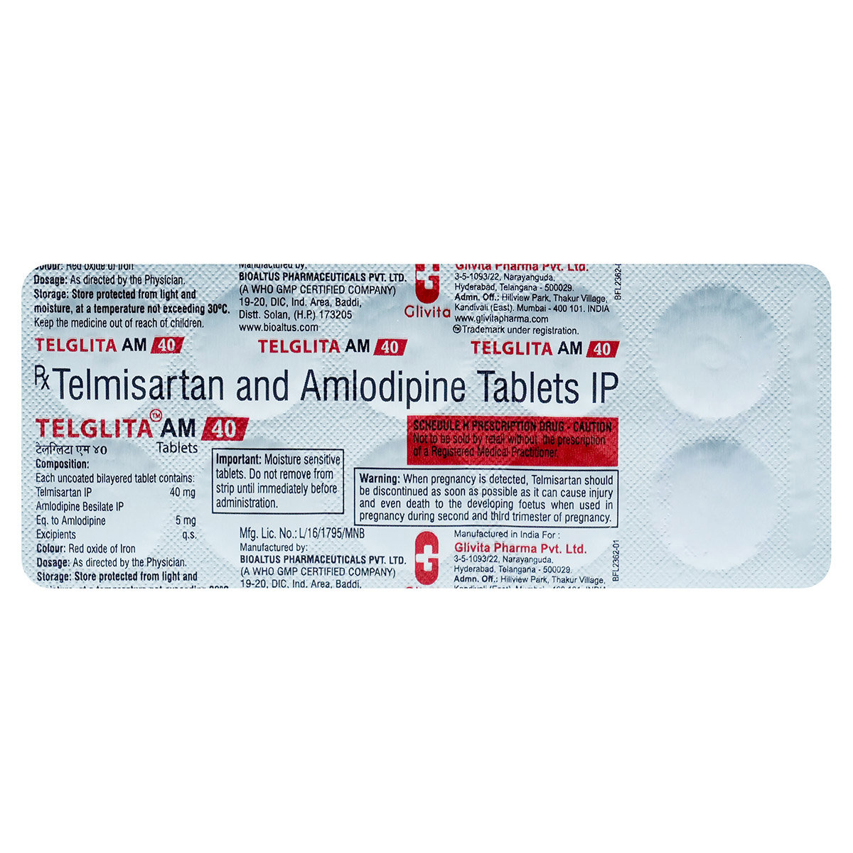 Telglita Am 40 Tab 10'S, Pack of 10 TABLETS Telglita Am 40 Tab 10'S, Pack of 10 TABLETS