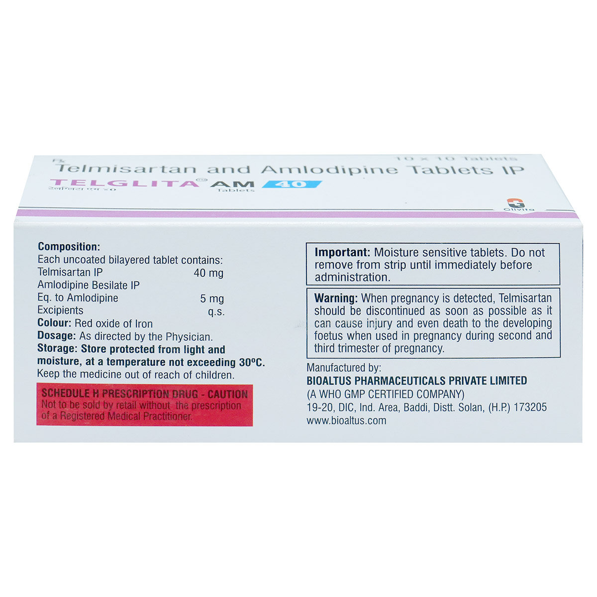 Telglita Am 40 Tab 10'S, Pack of 10 TABLETS Telglita Am 40 Tab 10'S, Pack of 10 TABLETS